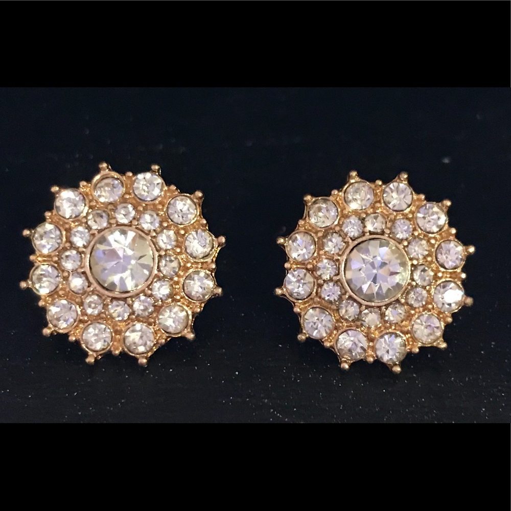 Golden Rhinestone Earrings
